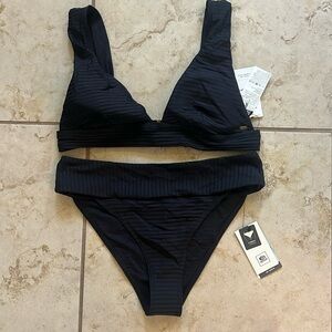 Rip Curl Black High Waisted Swim Suit